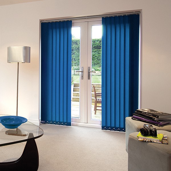 cheap bright blue vertical blinds