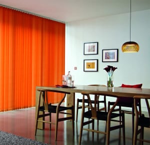 orange vertical blinds