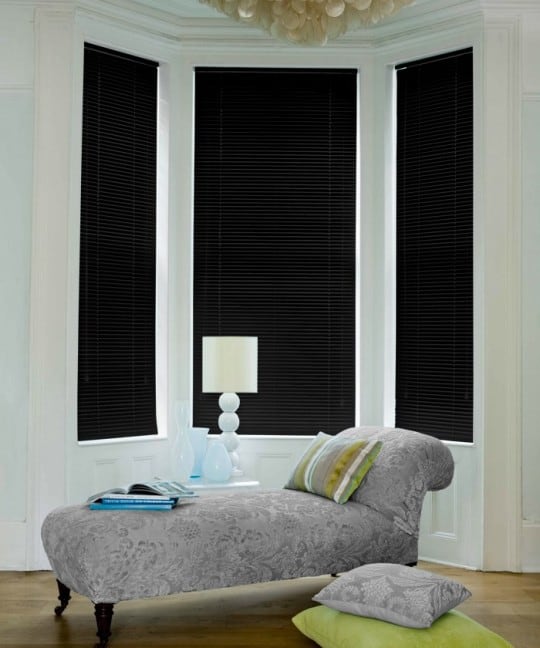 cheap black aluminium venetian blinds