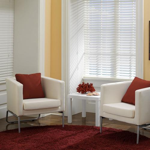 Cheap white faux wood blinds