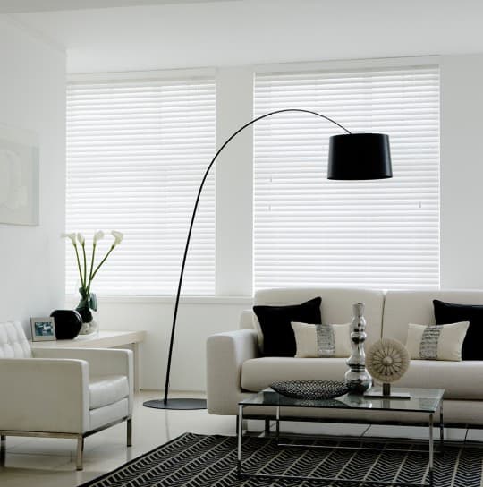 Cheap white faux wood blinds