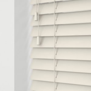 Cheap cream faux wooden venetian blinds with cords