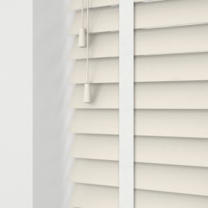 Cheap Cream Faux Wooden Blinds With Tapes