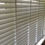 white faux wood venetian blinds with tapes