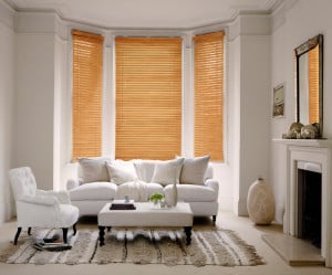 Tuscan Oak Wooden Venetian Blinds With Cords