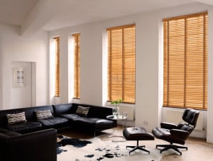Tuscan Oak Wooden Venetian Blinds With Tapes