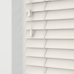 antique white wood venetian blinds with cords