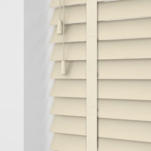 Cheap Butter Cream Faux Wood Blinds With Tapes