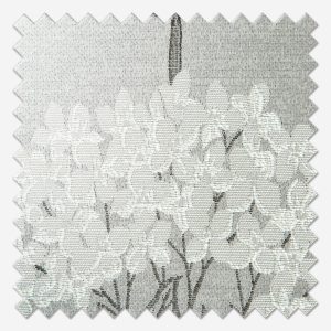 cheap silver grey floral roman blind
